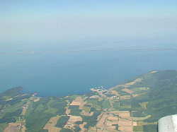 サロマ湖上空